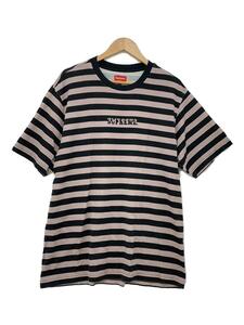 Supreme◆new york city border tee/Tシャツ/L/コットン/BLK/ボーダー