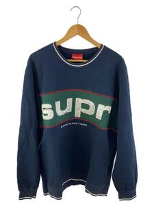 Supreme◆19AW/Piping Crewneck/スウェット/XL/コットン/NVY