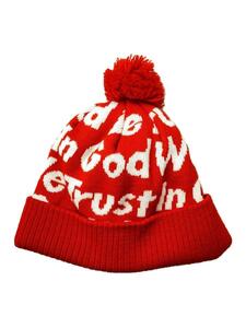 Supreme◆07AW/In God We Trust Beanie/ニットキャップ/ビーニー/アクリル/レッド