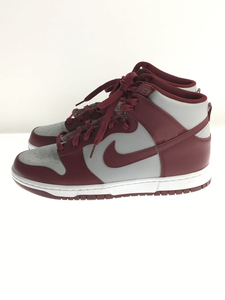 NIKE◆Dunk High Dark Beetroot and Wolf Grey/ハイカットスニーカー/28cm/グレー