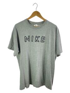 NIKE◆90s/Tシャツ/L/コットン/GRY/白タグ