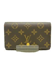 LOUIS VUITTON◆ポルト・モネ・ビエ・トレゾール_モノグラム・キャンバス_BRW/PVC/BRW/レディース