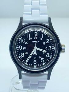 TIMEX◆Camper Classic Tile Collection/クォーツ腕時計/アナログ/BLK/WHT