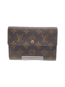 LOUIS VUITTON◆ポルト・トレゾール・エテュイ・パピエ_モノグラム・キャンバス_BRW/PVC/BRW/レディース