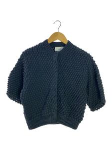 CLANE◆23SS/3D DOT HALF SLEEVE KNIT CARDIGAN/1/コットン/BLK/14106-2032