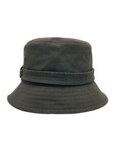 BURBERRY◆BUCKET HERITAGE/バケットハット/L/コットン/BLK/無地/メンズ/8057394