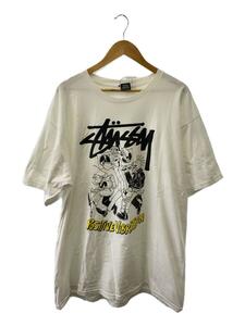 STUSSY◆Tシャツ/XXL/コットン/WHT