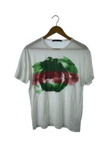 GUCCI◆エンブレム/Tシャツ/M/コットン/WHT/総柄