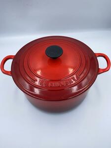 LE CREUSET◆鍋/容量:3.5L/サイズ:22cm/RED