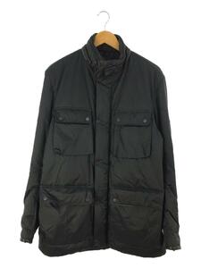 Belstaff◆ナイロン中綿ジャケット/4ポケット/フラップポケット/ショルダー刺繍/L/ナイロン/BLK/無地//