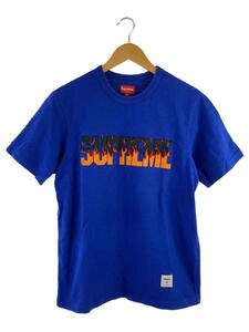 Supreme◆Tシャツ/S/コットン/BLU