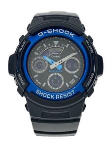 CASIO◆クォーツ腕時計・G-SHOCK/デジアナ/BLK/BLK