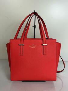 kate spade new york◆ショルダーバッグ/レザー/RED/無地