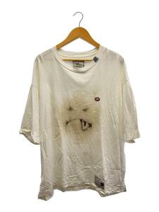 MIHARA YASUHIRO◆SMILY FACE PRINTED TEE/Tシャツ/50/コットン/WHT/A12TS661