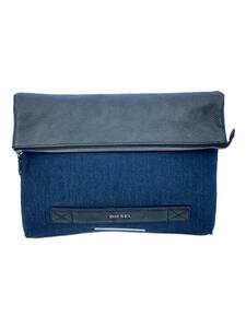 DIESEL* leather Denim switch . clutch bag / bag / Denim /IDG/ plain 