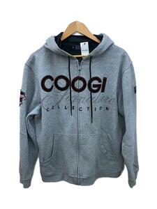 COOGI◆ジップパーカー/L/コットン/GRY/襟汚れ有