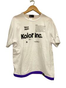 kolor◆Tシャツ/3/コットン/ホワイト/20SCM-T18212S/20SS/ドローコードTシャツ