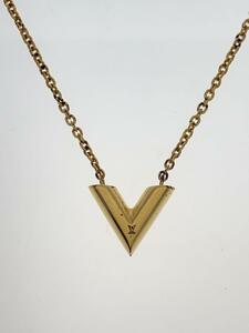 LOUIS VUITTON◆ネックレス・エセンシャルV_GLD/-/GLD/トップ有/レディース