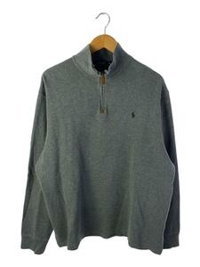 POLO RALPH LAUREN◆ハーフジップ/セーター(薄手)/XL/コットン/GRY