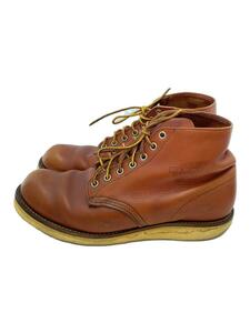 RED WING◆波打ちソール/レースアップブーツ/UK7.5/BRW/レザー/8166