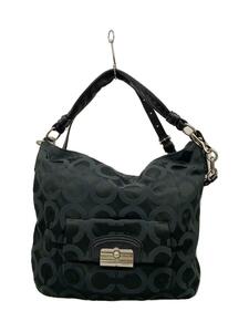 COACH◆Op Art Signature Print Sateen Tote Bag/ナイロン/BLK/総柄/14761