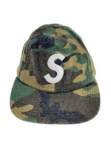 Supreme◆17AW/Wool S Logo 6-Panel Cap/キャップ/ウール/KHK/カモフラ/メンズ