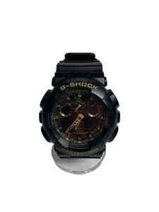 CASIO◆クォーツ腕時計・G-SHOCK/デジアナ/ラバー/BLK/BLK