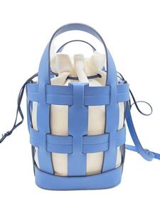 BLUE PALANG/WOVEN BASKET BAG/ハンドバッグ/レザー/BLU