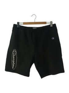 Supreme◆19ss/Outline Sweatshort/ショートパンツ/L/コットン/BLK/色褪せ有//