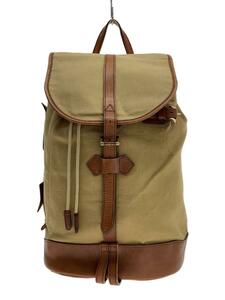 IKETEI* rucksack / right reality same person / youth small shop / canvas /BEG/ bottom scratch //