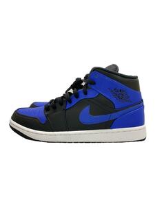 NIKE◆AIR JORDAN 1 MID_エア ジョーダン 1 ミッド/27cm/BLK/レザー//