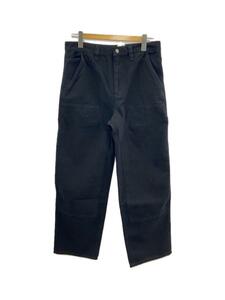 STUSSY◆WORK PANT Canvas/ペインターパンツ/30/コットン/BLK/無地/116496//