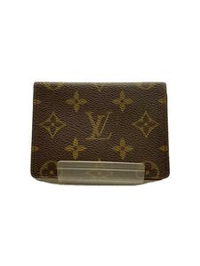 LOUIS VUITTON◆ポルト・2カルト・ヴェルティカル_モノグラム・キャンバス_BRW/-/BRW/メンズ