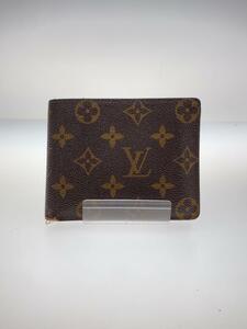 LOUIS VUITTON◆ポルト・フォイユ・フロリン_モノグラム・キャンバス_BRW/PVC/BRW/総柄/メンズ