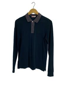 PRADA SPORT* two-tone color - polo-shirt /S/ cotton /BLK/ plain / black 