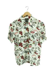 SKULL WORKS◆BETTY BOOP/アロハシャツ/XL/レーヨン/WHT