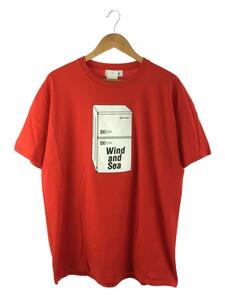 WIND AND SEA◆SEA T-SHIRT プリントTシャツ/XL/コットン/RED/WDS-DRM-02