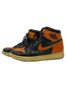 NIKE◆AIR JORDAN 1 RETRO HIGH OG/エアジョーダン1レトロハイ/ブラック/555088-028/