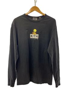 KITH◆長袖Tシャツ/S/コットン/BLK/22-070-066-0000-3-0