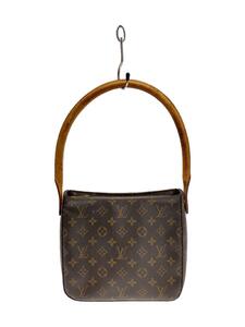 LOUIS VUITTON◆ルーピングMM_モノグラム・キャンバス_BRW/PVC/BRW//