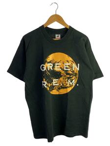 FRUIT OF THE LOOM◆80s/USA製/R.E.M GREEN MUSIC TSHIRT/XL/コットン/BLK/プリント//