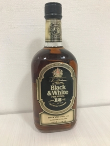 ブラックアンドホワイト　Black＆White　12年　プレミアム　ウイスキー特級　43%　750ml　古酒　未開栓