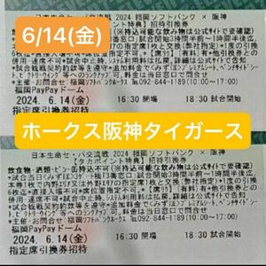 ホークス　vs 阪神タイガース　6/14(金)18:30〜