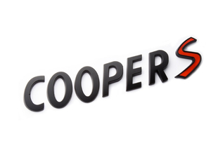 MINI ミニ COOPERS クーパーＳ リア エンブレム 艶消黒 マットブラック R52 R53 R56 R55 R57 R58 R59 R60 R61 F56 F55 F54 F57 F60