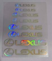 レクサス ブレーキ キャリパー ステッカー レーザーシルバー 8枚セット LEXUS シール HS CT UX NX IS RX RC GS ES LS LX_画像3