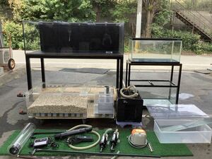 [ receipt limitation ]KANTETSU acrylic fiber aquarium set 1800 900 600zen acid cooler,air conditioner ZRC-400 air pump AP-60F magnet pump etc. present condition goods HI052303