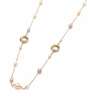  Cartier toliniti necklace K18YG K18PG K18PG multicolor pearl necklace long s Lee color Gold used free shipping 
