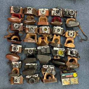 【A7】計20個　革ケース付きレンジファインダー カメラ　まとめ売りMinolta Yashica Petri Konica olympus Fujica など