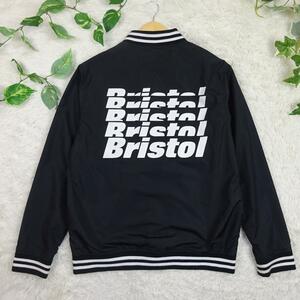 F.C.Real Bristol　エフシーレアルブリストル　ナイロン　スタジャン　ビッグロゴ　裏地　メッシュ素材　L　ブラック