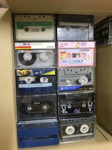 Maxellカセットテープ、ノーマル、クローム、使用済み１００本